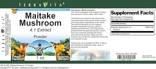 Miniatura 3 de Maitake Mushroom 41 Polvo (1 oz, ZIN 521988)