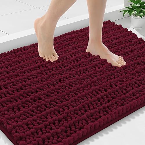 Miniatura 64 de Smiry Alfombras de Baño 24 x 16 pulgadas, Tapetes de Baño de Chenilla Extra Suaves y Absorbentes, Respaldo de Goma Antideslizante, Lavable a Azul