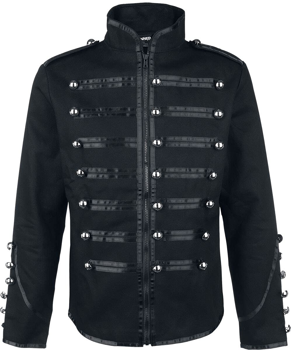 Banned Alternative Military Drummer Männer Uniformjacke schwarz Gothic, Industrial, Steampunk
