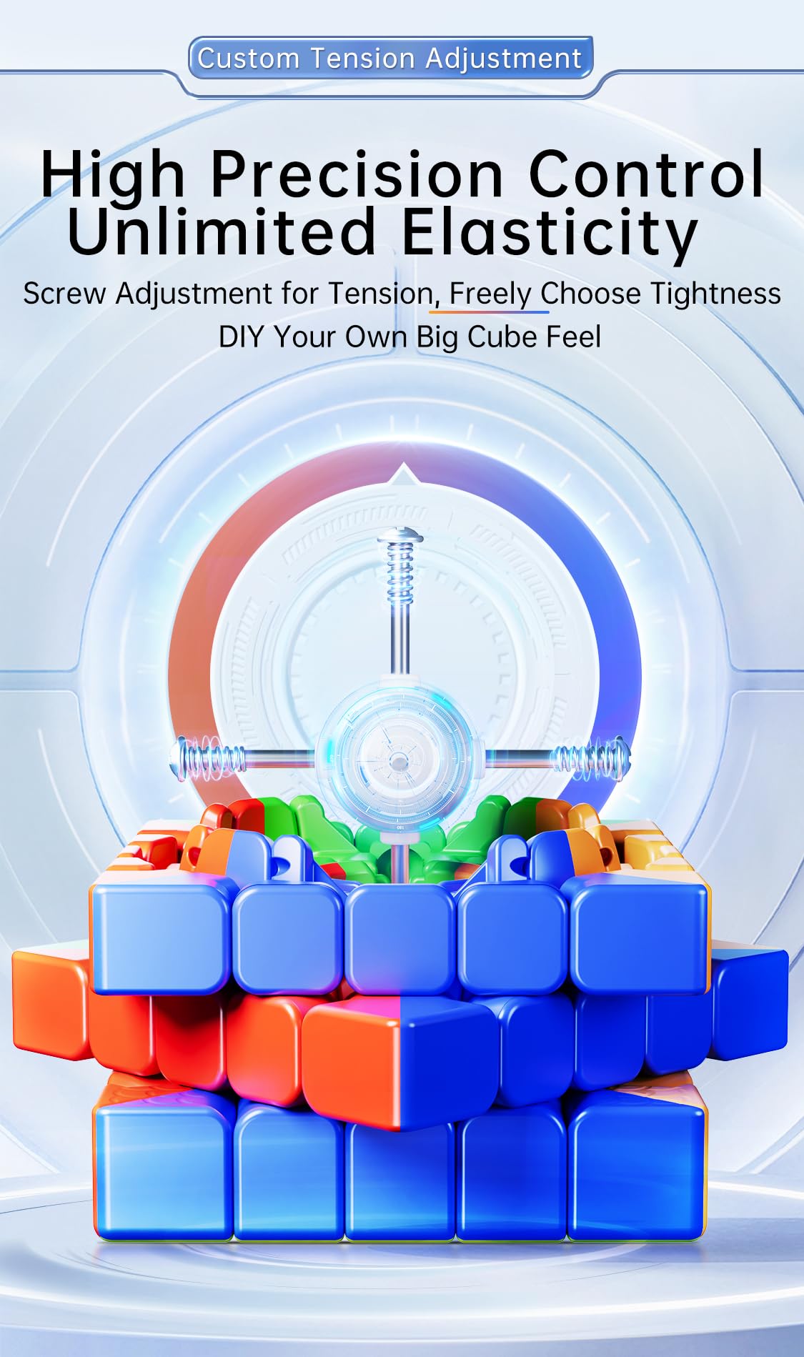 Bukefuno MoYu Aochuang V6 Double Track UV 5x5 Magic Cube Puzzle Magnetico Medio Aochuang WRM V6 112 Magneti, 2Track UV Magic Cloth Stickerless 5x5 Cube Speed
