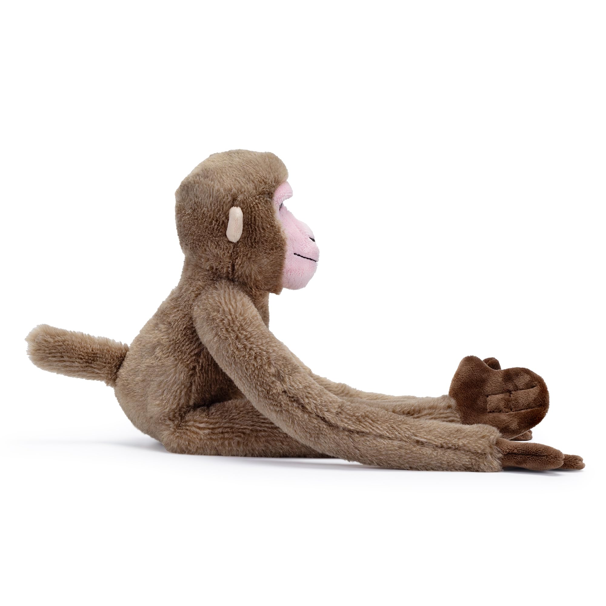 Zappi Co Hanging Japanese Snow Monkey Plush, 46cm Cuddly Macaque Soft Toy with Velcro Paws - Image 3