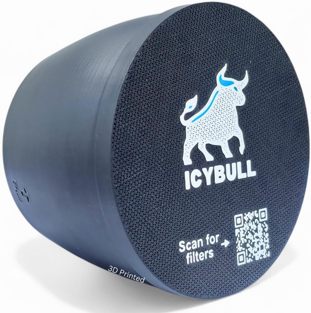 ICYBULL Cold Plunge Filter with Pre-Filter, 70-150 Gallon Capacity, Ion Cartridge for Clear Water. Install at Inlet. for Stock Tanks or Inflatables ice Baths in-line. Hot tub Compatible.