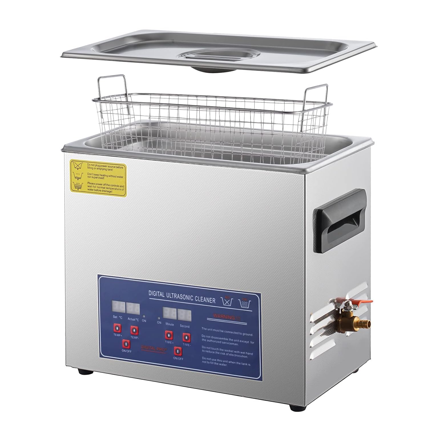 TOPDEEP 10L Ultraschallreinigungsgerät, 240W Ultraschall Professioneller digitaler Labor-Ultraschallreiniger mit Heizfunktion und Timer zur Reinigung von Bauteilen und Instrument