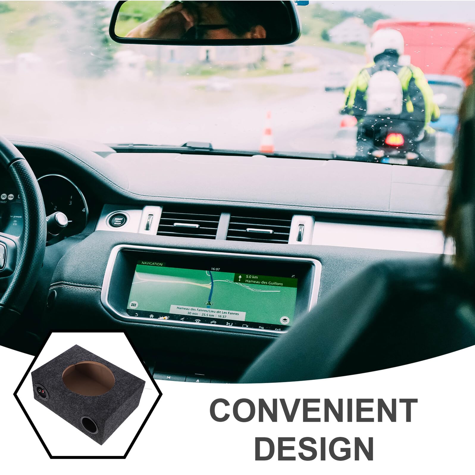 10 Zoll Subwoofer Gehäuse für Auto Robustes Leichtes Gehäuse mit Schutzabdeckung Fahrzeug Subwooferbox für Verbesserte Audioleistung und Einfache Installation