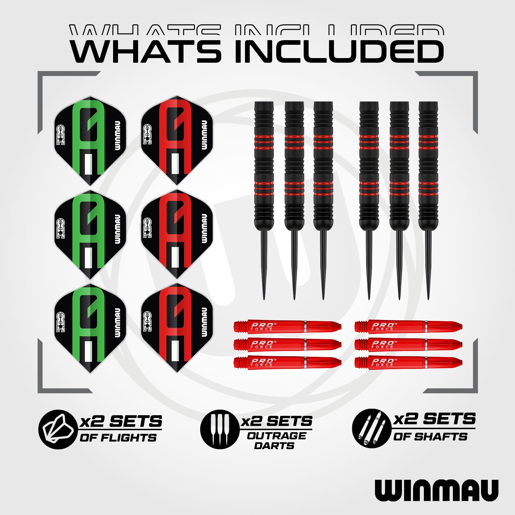 WINMAU Bersaglio per freccette per bambini – Tecnologia dual-core – Bersaglio professionale per bambini – Include bersaglio, set di freccette, linea Oche e scheda di cassa
