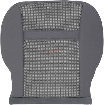 Compatible with 2006-2008 Dodge Ram 1500 SLT Single-Cab & Quad-Cab, Passenger Side Bottom Cloth Seat Cover, Medium Slate Gray