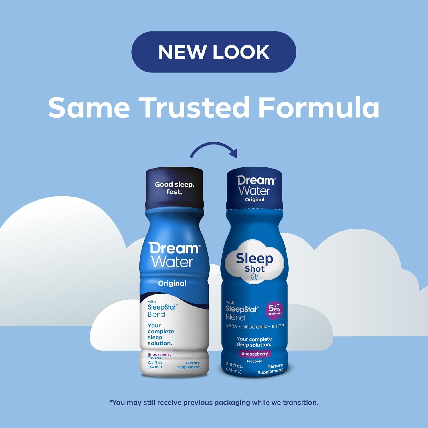 Dream Water Sleep Aid Supplement Drink, Sleep Aids for Adults, Melatonin 5mg, GABA, 5-HTP; Zero Sugar, Natural Flavors, No Added Colors, 2.5 oz Liquid Sleep Shots, Snoozeberry Flavor, 12-Count - Image 2