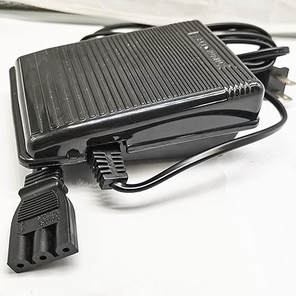 HONEYSEW Foot Control Pedal and Power Cord for Singer Sewing Machine (359102-001)