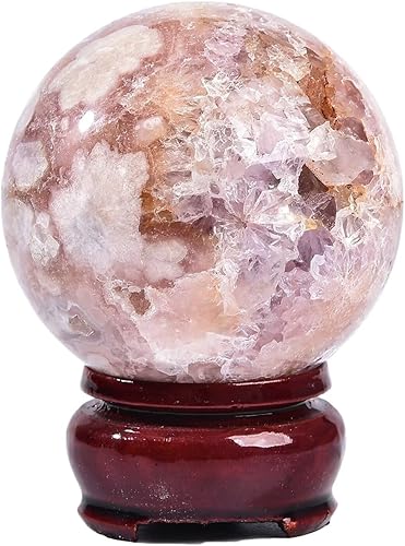 Miniatura 7 de CNYANFEI Esfera de turmalina negra de 1.969-2.362 in con soporte, bola de cristal negro natural, bola decorativa de piedras preciosas para