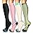 4 Pairs Compression Socks for Women Circulation-Best Support for Nurses,Running,Athletic,Travel S-M