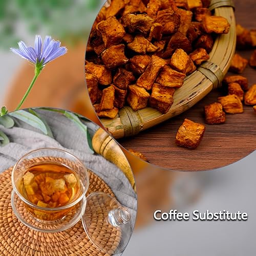 Miniatura 5 de TooGet Raíz de achicoria, raíz seca de achicoria pura y natural, sustituto del café en bolsa resellable a prueba de humedad, té de hierbas 100%