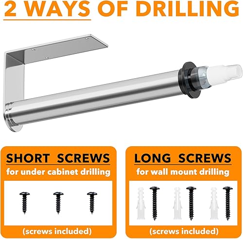 Miniatura 4 de SpaceAid SprayNeat - Soporte para toallas de papel con botella de spray, soporte para toallas de papel debajo del gabinete con rociador en el centro