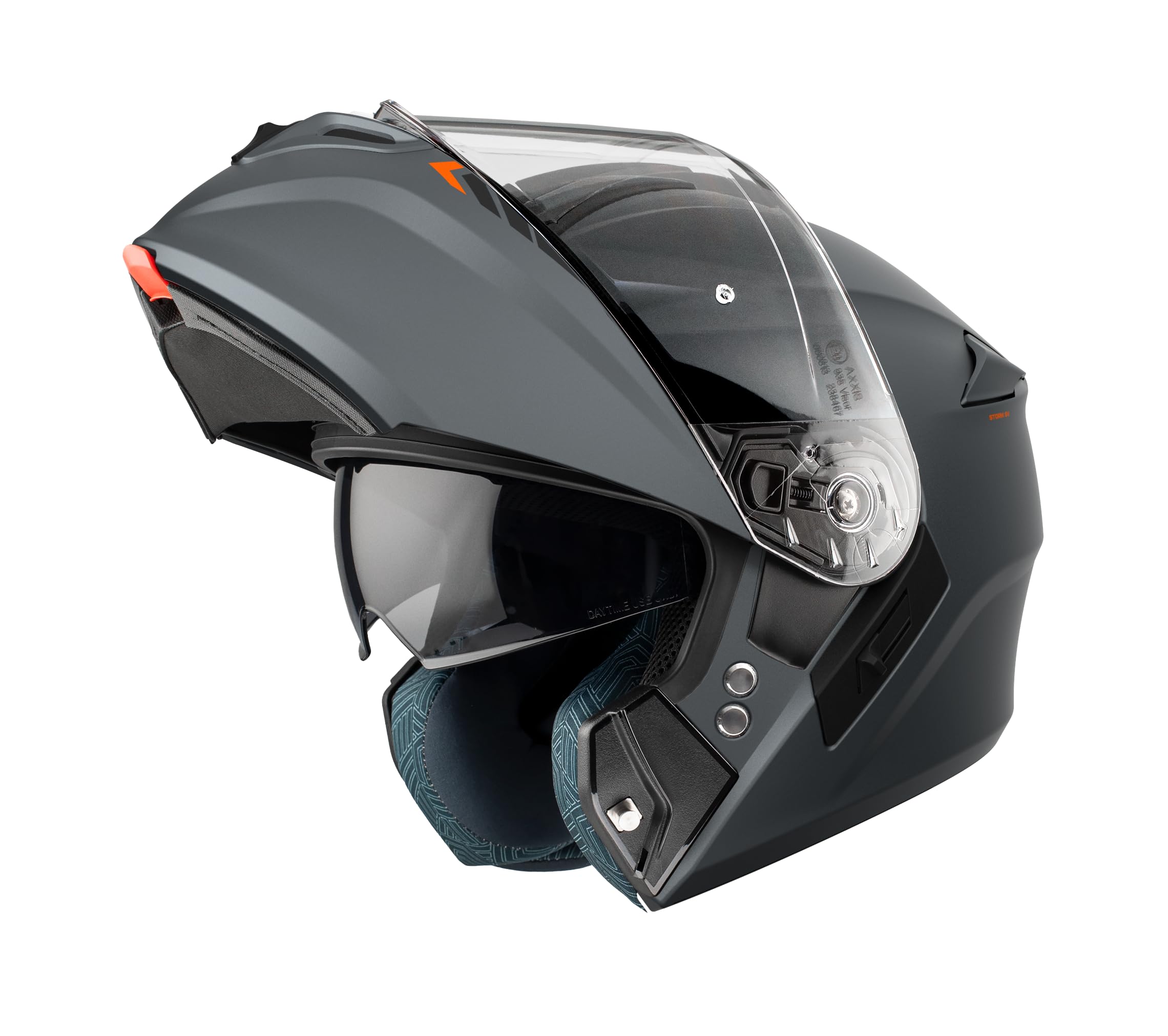 Casco Axxis Modular Storm S-06 Solid Titanio Mate Talla L con Gafa Solar Homologado
