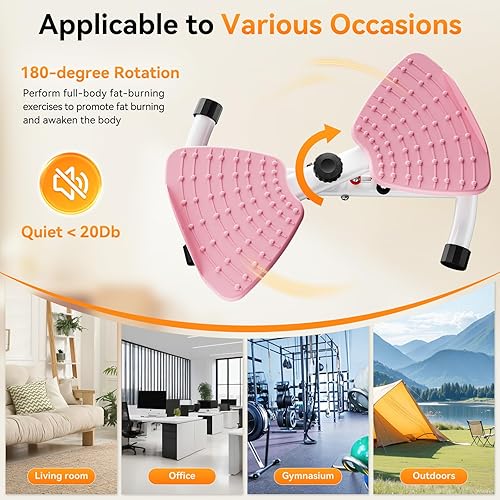 Miniatura 5 de Freepi Waist Twister Machine Exercise,Ab Workout Equipment With 300lbs,Waist & Abdomen Muscle Home Exercise Equipment,Adjustable Silent Ab Twisting