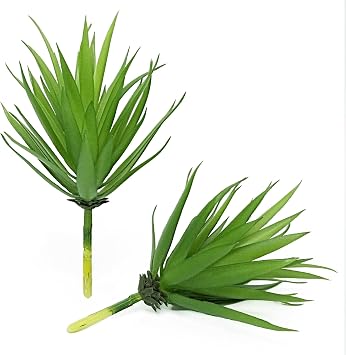 Realistic Artificial Succulents-Faux Yucca, Agave Plants, and Gladiolus Zero Maintenance, Plastic Flowers,Water-Free Plants for Bathroom Vegetation,Greenery for Home Office Decor