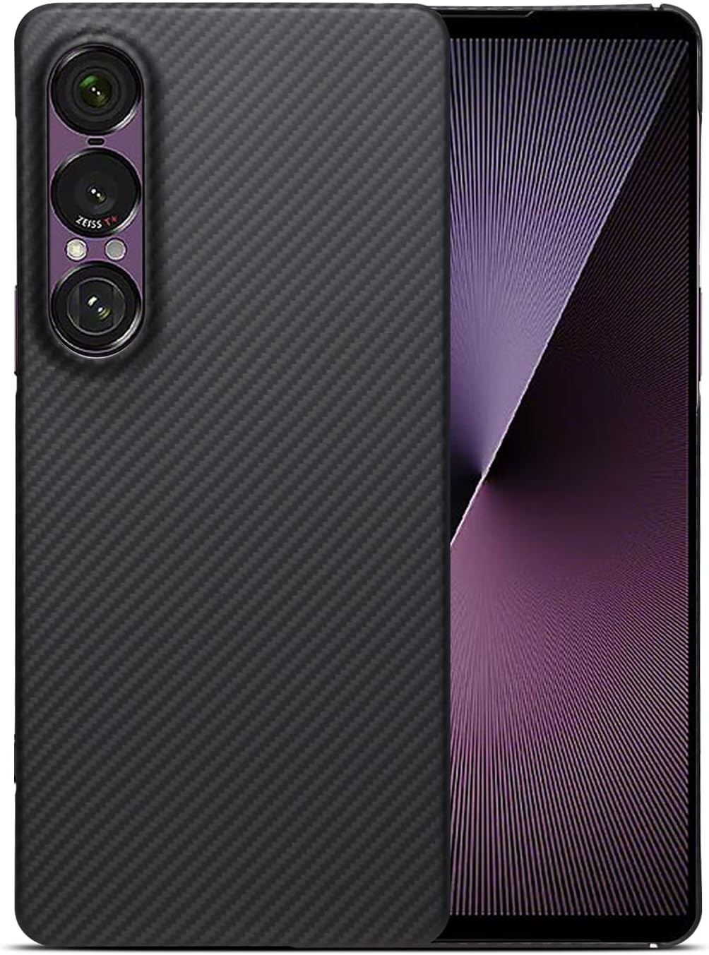 Rare 600D Premium Aramid Carbon Fiber Case for Sony Xperia 1 VII Black