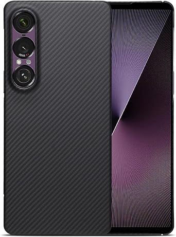 Rare 600D Premium Aramid Carbon Fiber Case for Sony Xperia 1 VII Black