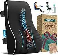 Vista 12 de QUTOOL Almohada de Soporte Lumbar para Automóvil, Accesorios de Camión Elementos Esenciales de Viaje, Cojín de Espuma con Memoria para Asiento