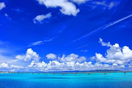 Amazon Nd タペストリー 沖縄 海 ビーチ 伊良部大橋 ハイビスカス 景色 夏 太陽 橋 旅行 離島 テレワーク 背景 リモート 布 大きい 壁 インテリア 目隠し 部屋 飾り おしゃれ Zoom 映え 風景 長い 横長 撮影