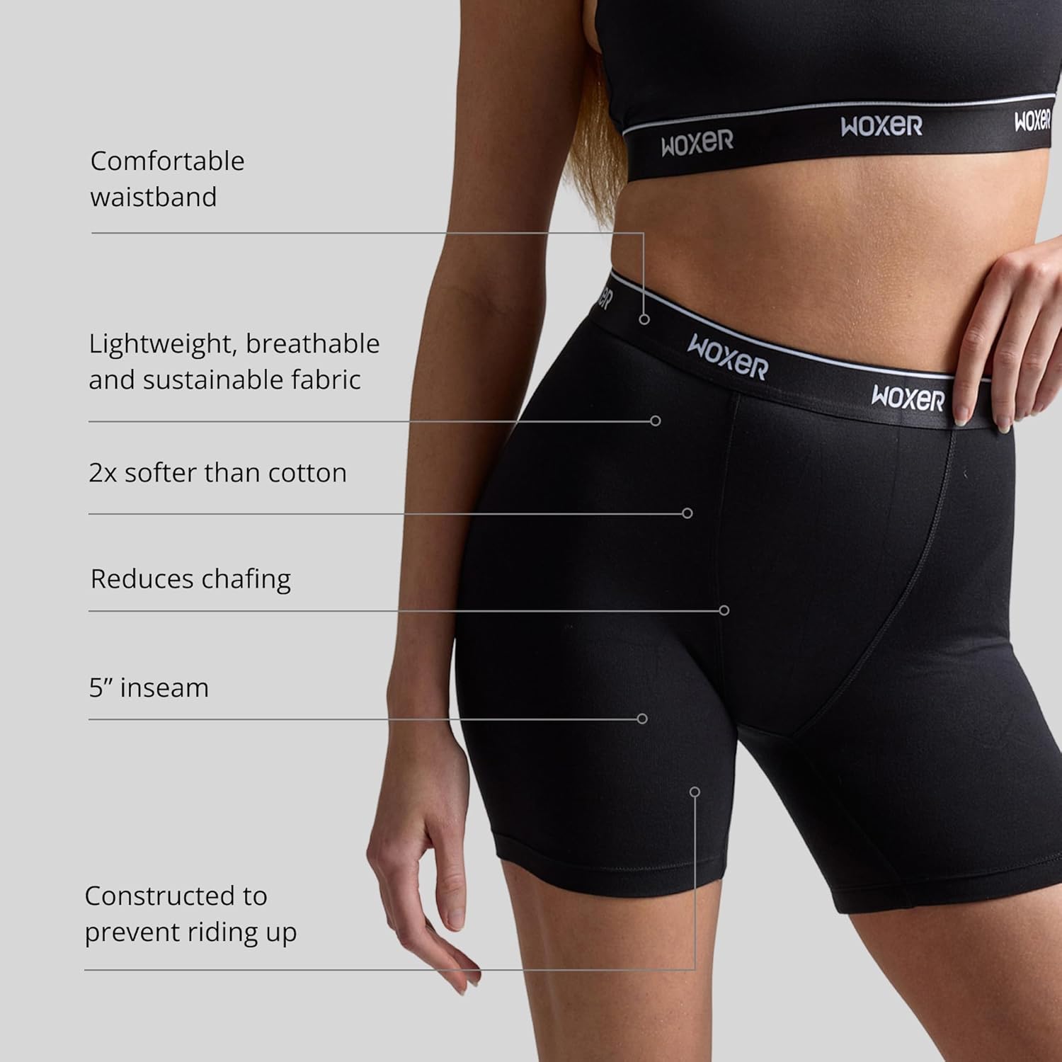 Woxer Womens Baller 5" High Waisted Boy Shorts Underwear – Seamless Boxer Briefs, Boyshort Panties, No Show Women’s Boxers - Image 4