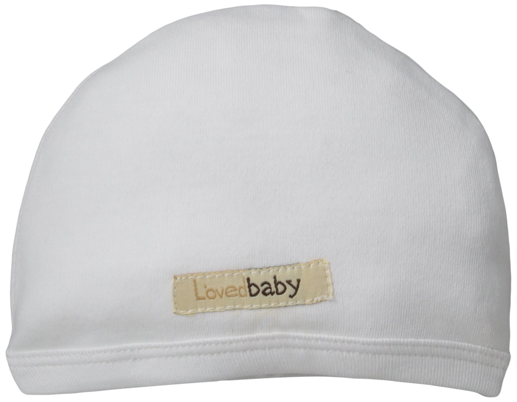 L'ovedbabyOrganic Infant Cap, White, NB/Preemie (4-6 lbs.)