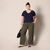 Vista 7 de Tienda Essentials Women's Regular-Fit Short-Sleeve T-Shirt (Crewneck and V-Neck Options), Multipacks