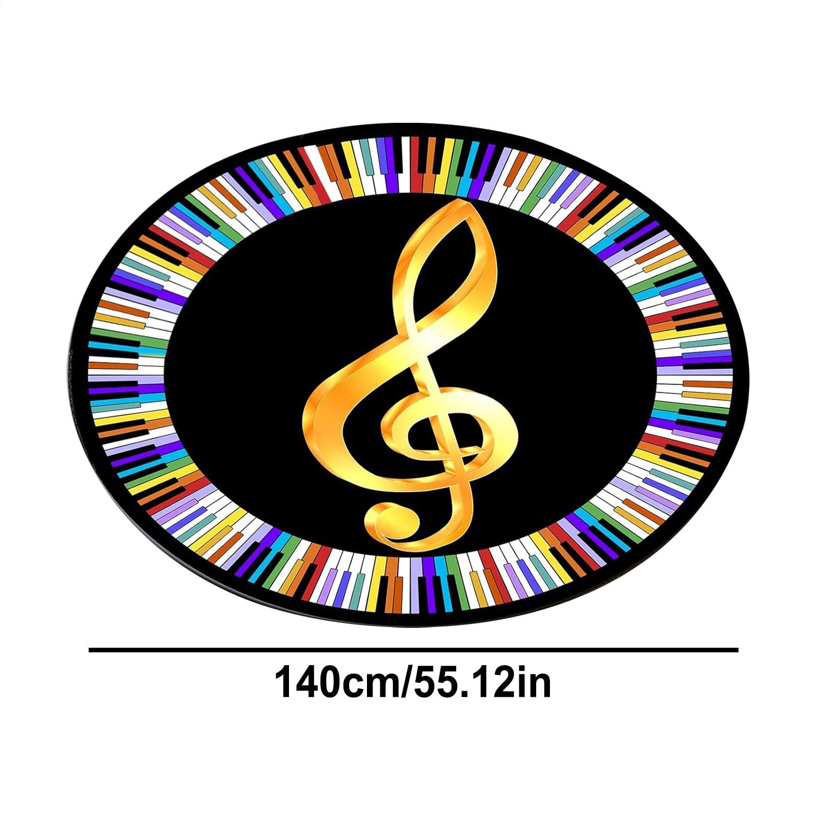 Bass Drum Matte, Drum Printed Rug, Non Slip Drum Pad, Musical Floor Matte, Sound Absorbing Rug, Drum Round Carpet, Music Room Matte, Drum Practice Pad, Drum Practice Pad, Drum Anti Slip für Music