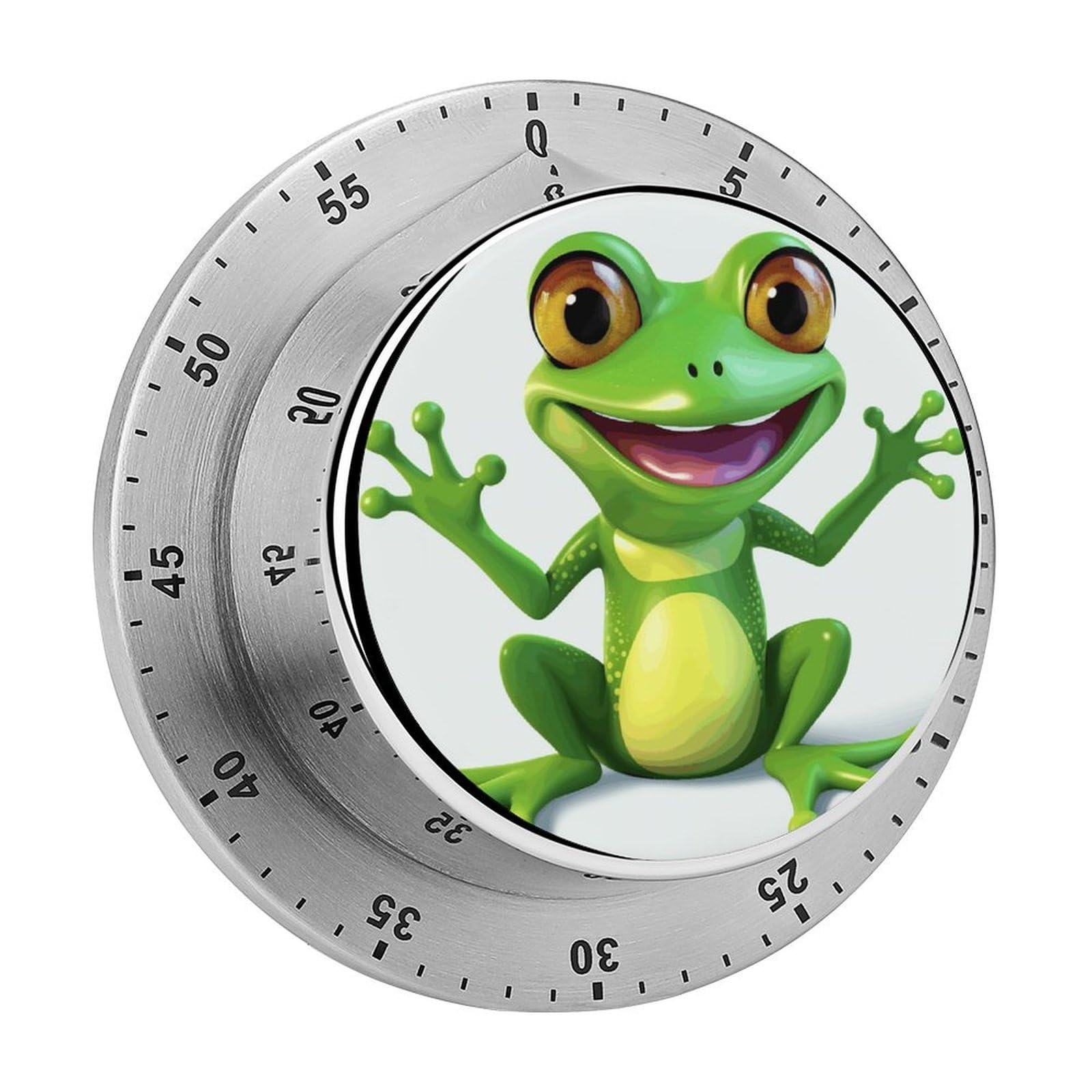 Green Frog Printed Waterproof Christmas Timer with Loud Alarm Outdoor Timer for Cooking Exercise Baking