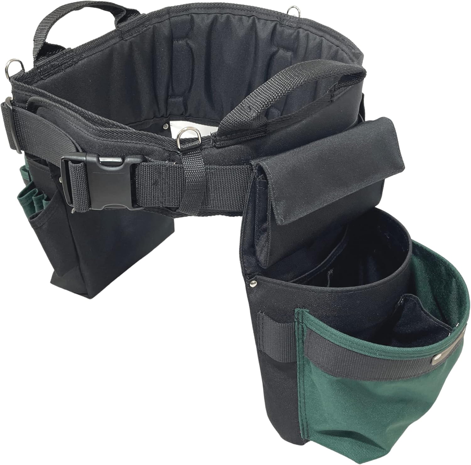 BOULDER BAG Professional Pro Framer MAX Combo with Comfort Back Support Tool Belt, Quick Release Buckle, Heavy Duty, Green (Medium 28-32 Inches), Made in USA