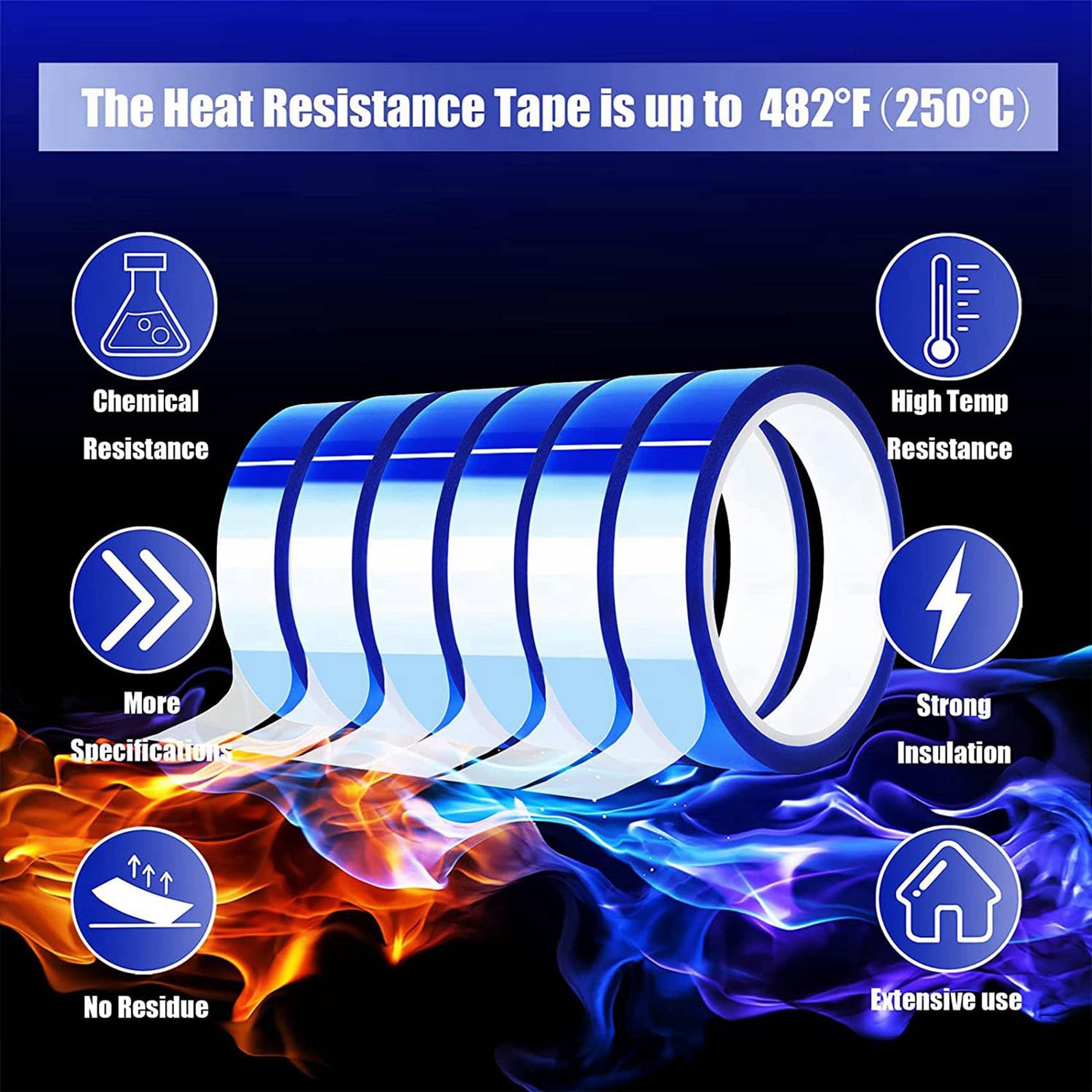 24 Rollos 20mm X33M Cinta de Cinta Resistente Al de Alta Temperatura Cinta de Transferencia de para Prensa de Sublimación de