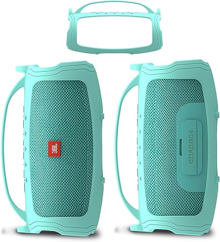 Miniatura 5 de Funda de silicona compatible con altavoz Bluetooth portátil JBL Charge 4Charge 5, funda suave para altavoces Bluetooth JBL Charge 45 (solo caja)