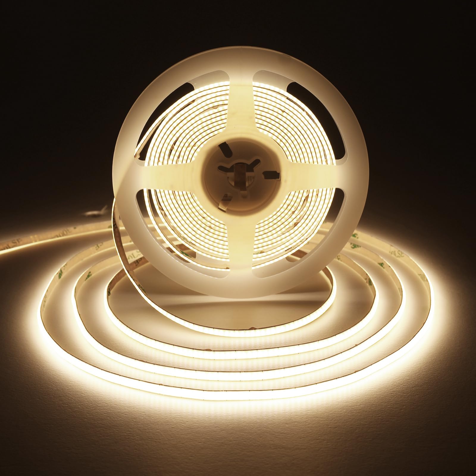 SIRYYUI 12V COB LED Strip Lights 5M, 5mm Ultra-Thin,4000K Natural White,400LEDs/M, Dotless LED Tape, CRl 90+,Super Bright 4000LM Self-Adhesive - for Kitchen,Bedroom,Cabinet (Power Not Included) โ image 1