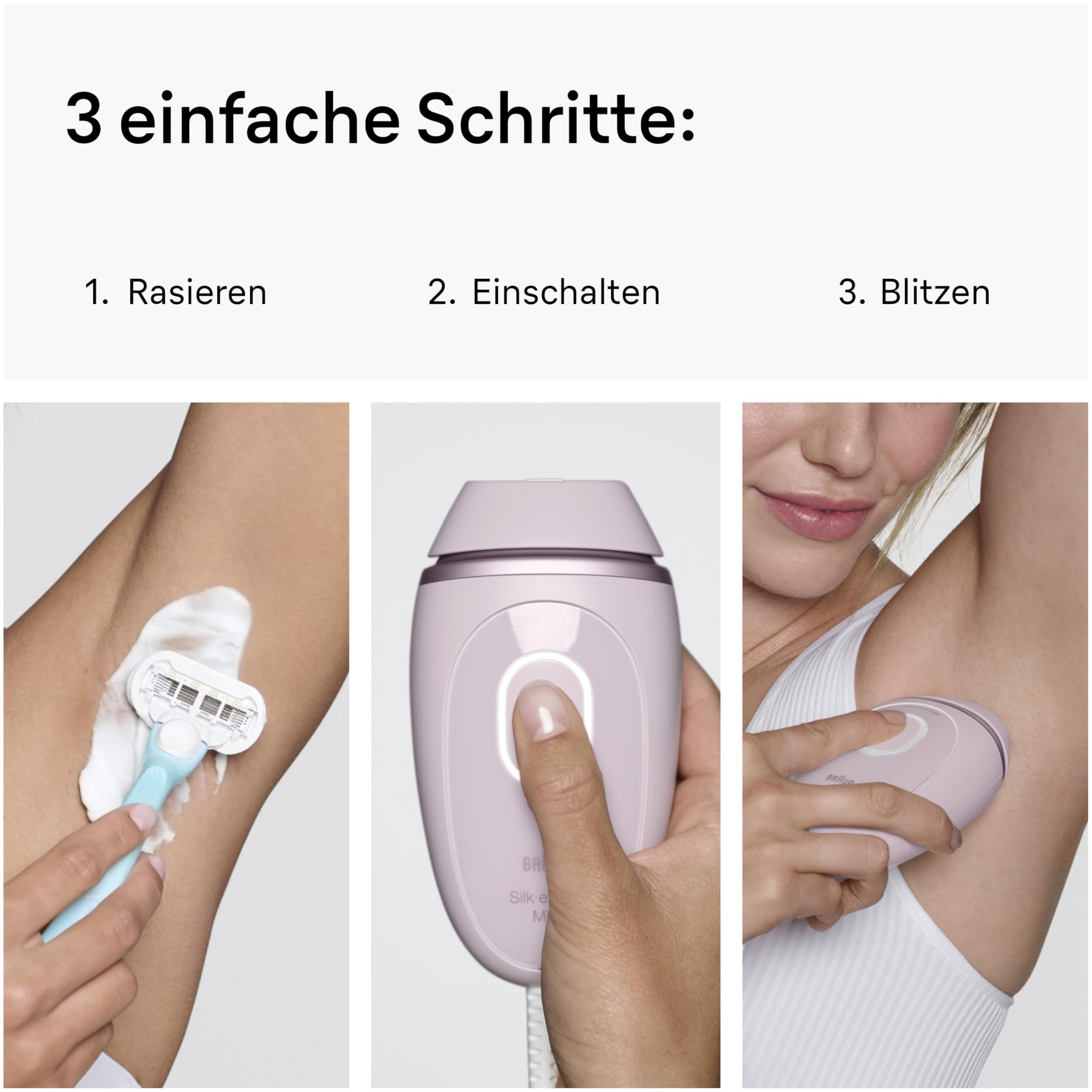 Braun IPL Geräte Haarentfernung Silk·expert Mini, PL1112, Rosa - Alternative Laser Haarentfernung... Ansicht 5