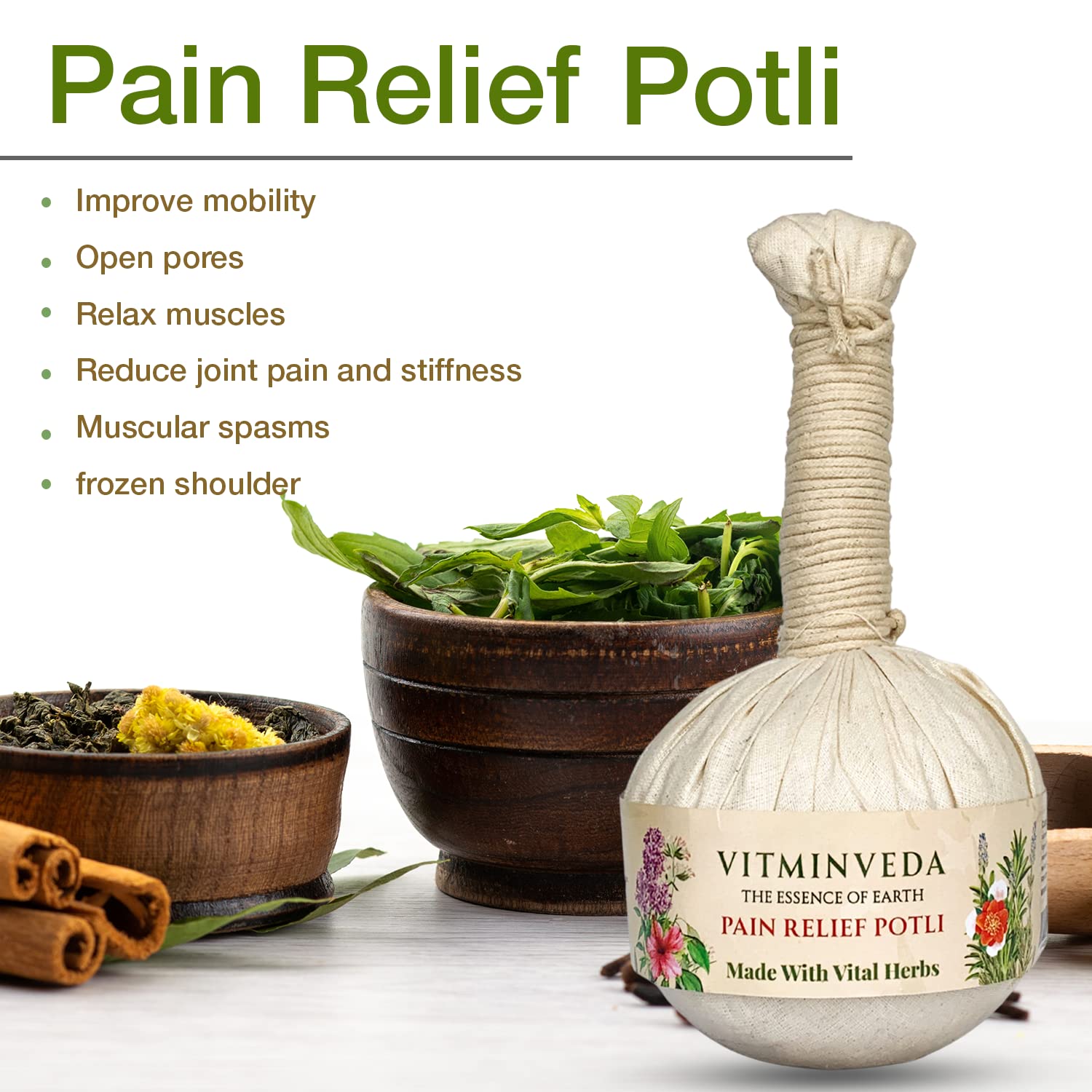 Vitminveda pain relief for knee pain Natural Ayurvedic herbal manual cargo carrier for muscle muscles. Blood circulation Vitminveda pain relief for knee pain Natural Ayurvedic herbal manual cargo carrier for muscle muscles. Blood circulation
