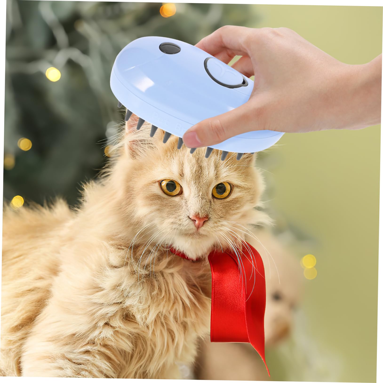 SUPVOX 3pièces Brosse à Vapeur Multifonctionnelle Pour Chats Brosse De Bain Et Nettoyante Auto-nettoyante Convient à Les Types De Poils Couleur Bleue