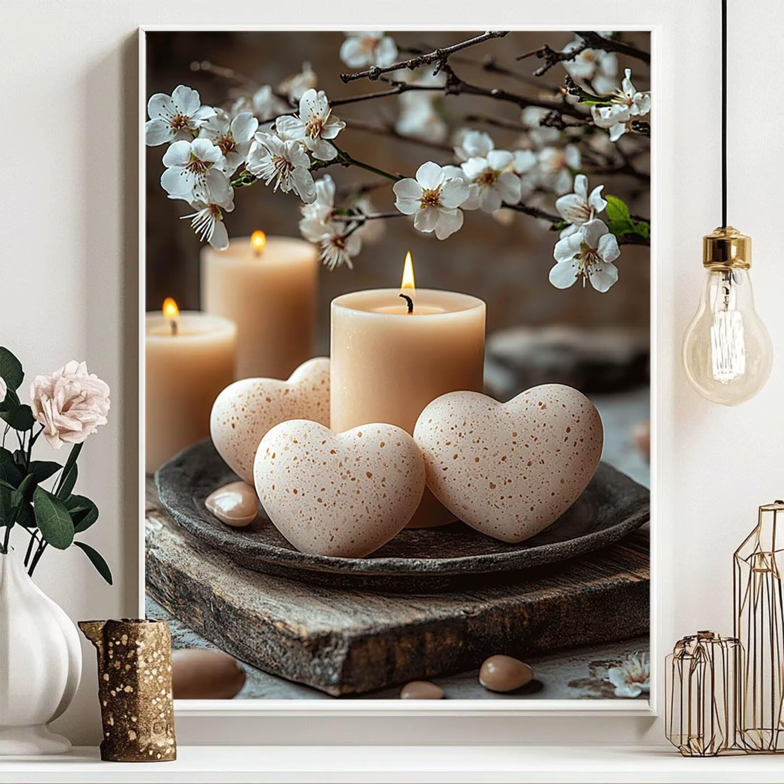 Diamentowe zestawy do świec dla dorosłych, 5D kwiatowe zestawy do malowania diamentami dla początkujących, DIY, pełne wiercenie, klejnot, kryształ, sztuka i rzemiosło dla dzieci, sztuka ścienna