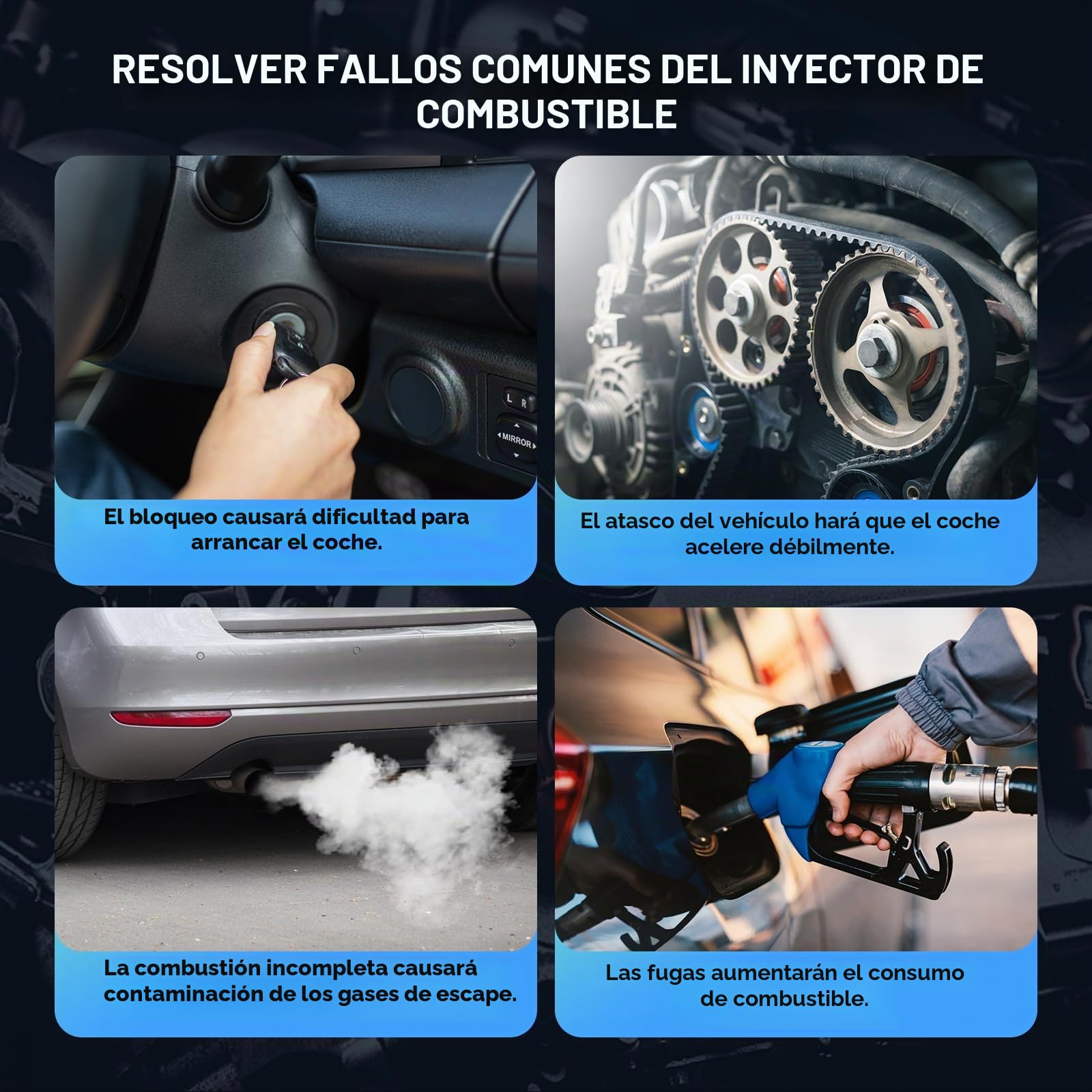 CT60 Probador y limpiador de inyectores de combustible, 12 V y 70 V, GDI sistema de inyección de combustible, ancho de impulso ajustable, velocidad y tiempo, prueba dos inyectores al mismo tiempo
