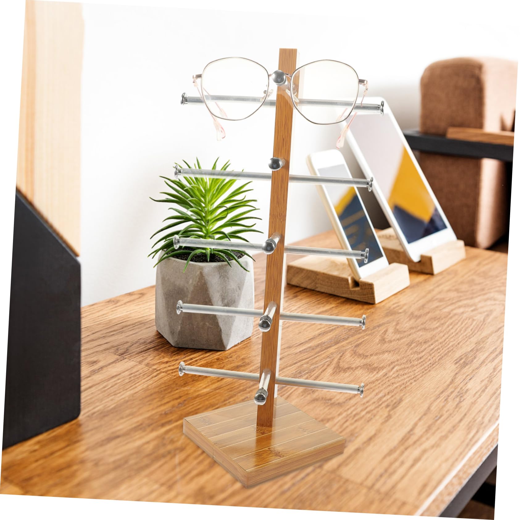 PRETYZOOM Glasses Display Stand Eye Holder Sunglasses Man Rack Hanging Sunglasses Organizer Glasses Stand Sunglasses Display Glasses Support Aluminum Alloy