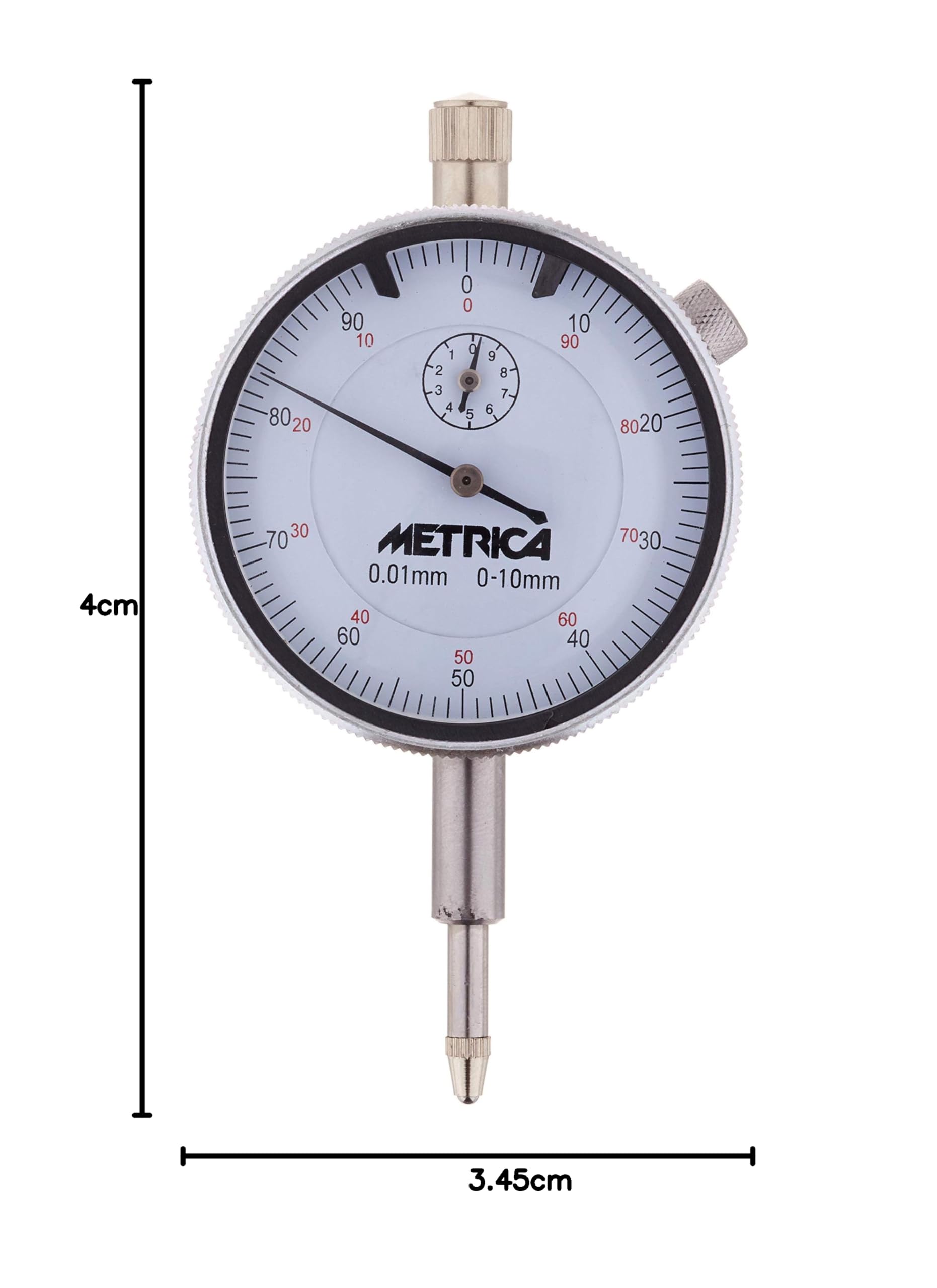 Base Magnetica Metrica 46025 - Altezza 410mm, Portata 80kg, Per Comparatore, Con Interruttore A Leva