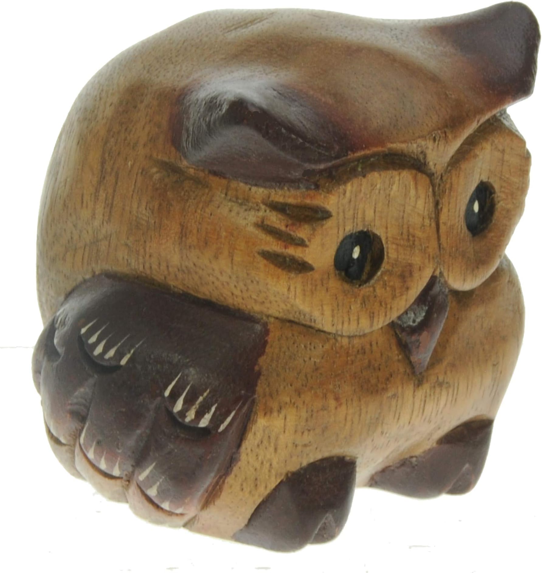 Namesakes Cute Owl Ornament : Handcarved from Wood : Top Christmas and Birthday Gift Idea Traditional Wooden Xmas Present For Children, Adults or Animal Lovers!