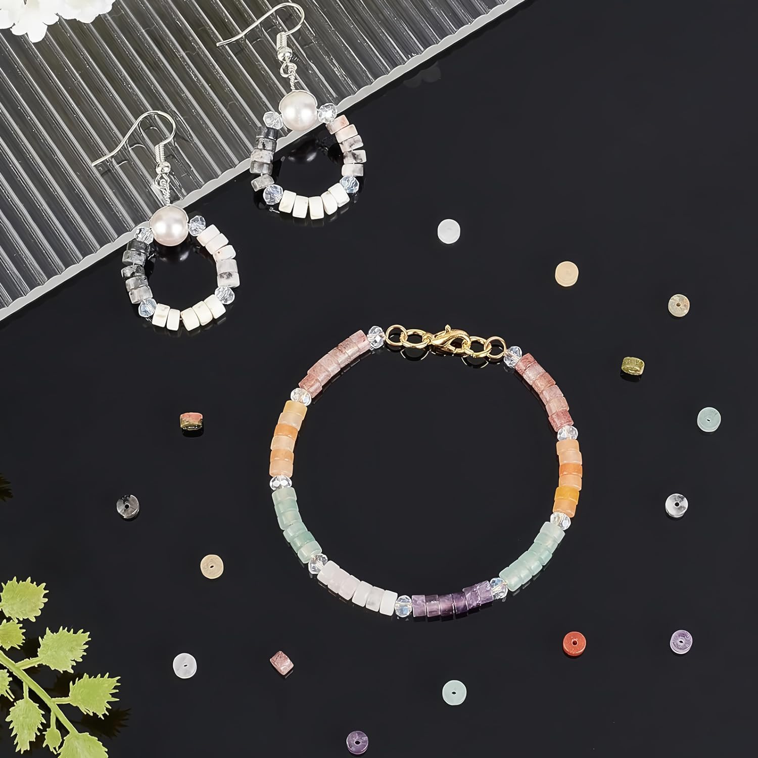 300pcs Natural Stone Heishi Beads 2x4mm Blue Turquoise Small Disc Gemstone Loose Spacer Beads for Jewelry Making 2 Strands 32 Inch - Image 6