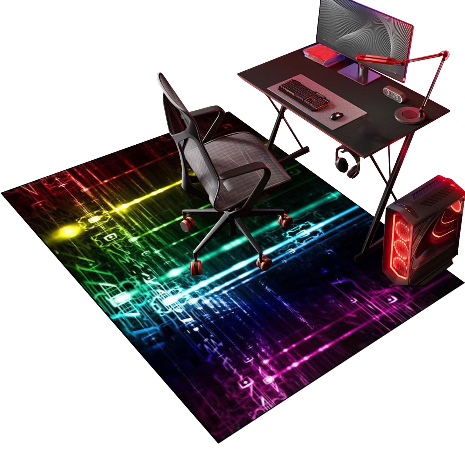 Heavy Duty Office Gaming Chair Mats for Carpeted and Hardwood Floor, Office Chair Mat for Carpet, Desk Chair Mat for Carpeted Floors, Floor Protectors for Rolling Chairs, Protector Rug 120 x 140 cm