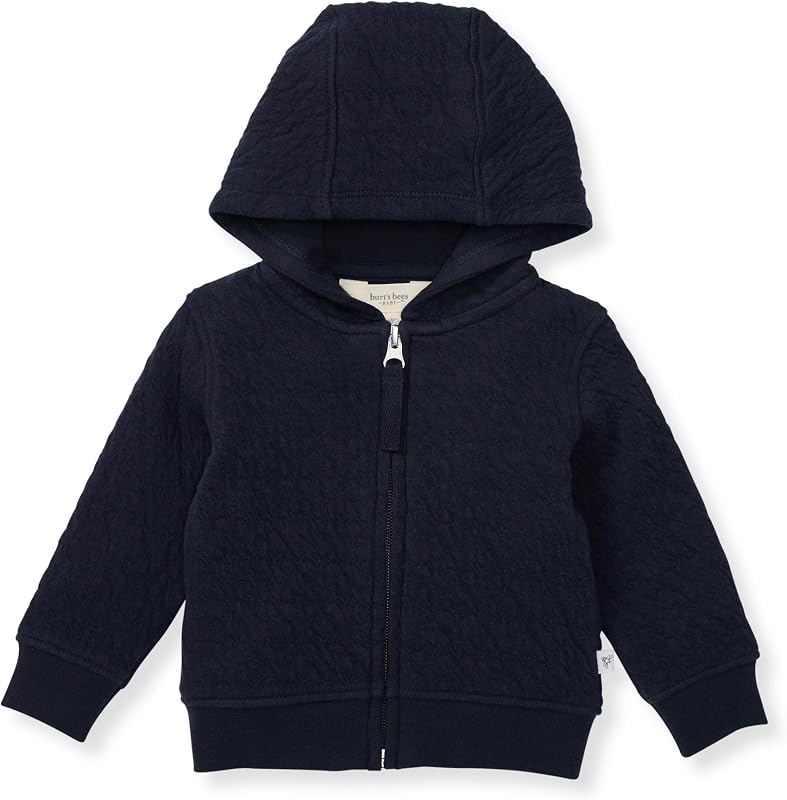 Burt's Bees campera unisex para bebé, buzo ligera con cremallera, abrigo o chaleco con capucha, algodón orgánico