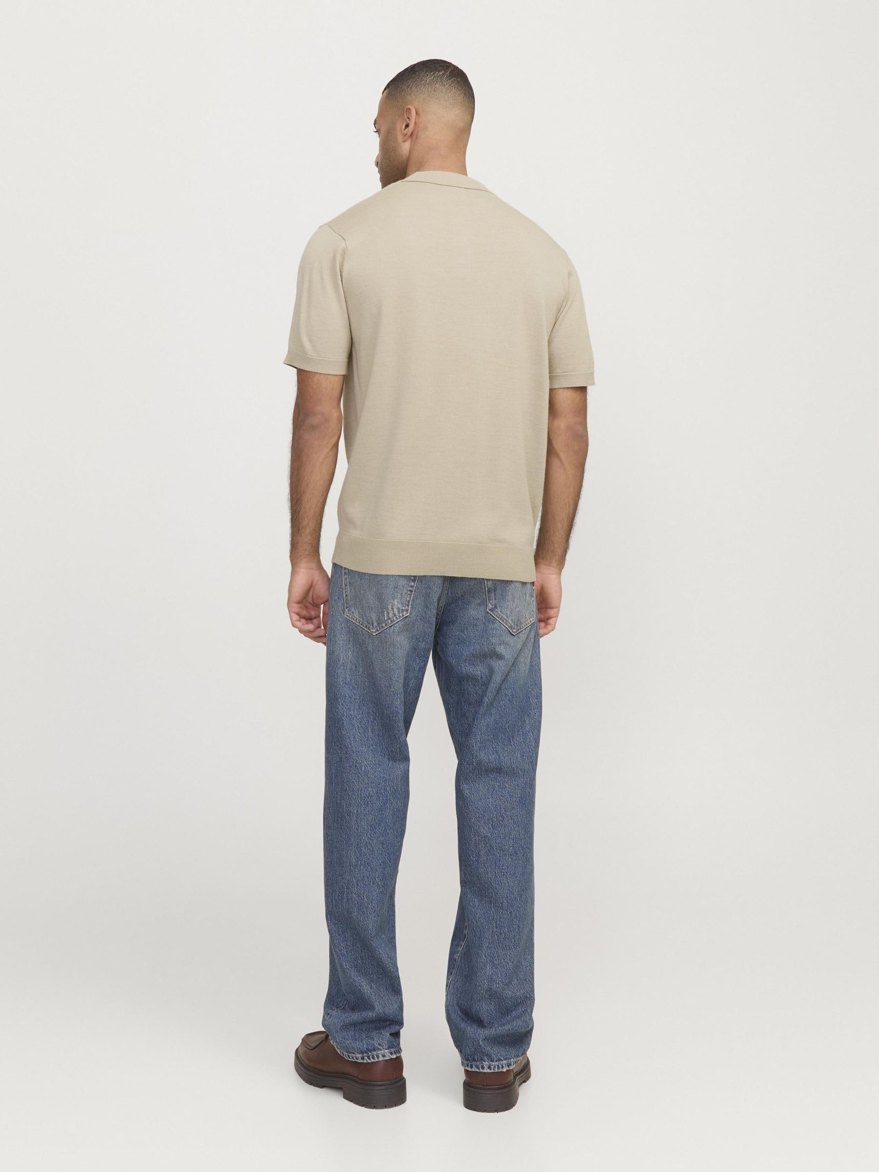 R.d.d. royal denim division Koszulka męska Rddcolin Knit Polo S/S Sn, WHITE PEPPER, M
