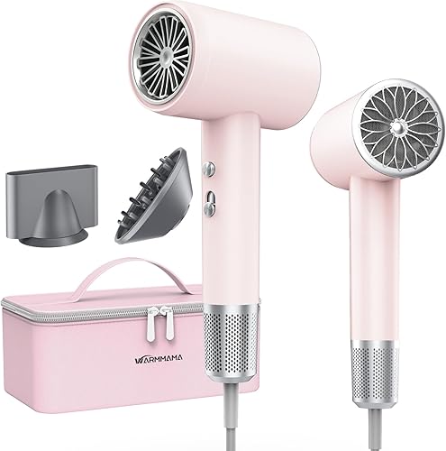 Secador de pelo para mujer de alta velocidad de 1500 W, secador iónico para cabello rizado, motor silencioso sin escobillas, secado rápido,