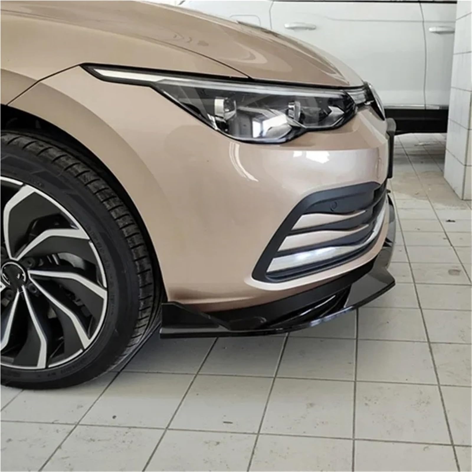 Kompatybilny z VW R- Golf 8 MK8 Life GTI GTD GTE Pro 2021 2022 2023 nakładka na nakładki zderzaka przedniego podbródek Body Kit akcesoria do tuningu Splitter(R-L Carbon Look)