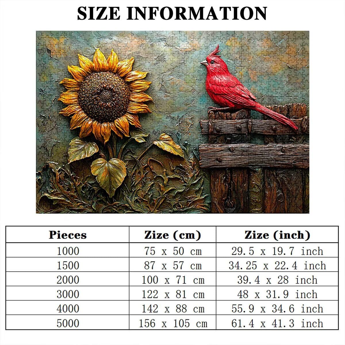 Puzzle 5000 sztuk słonecznika dla dorosłych, drewniane puzzle dla dorosłych, trudne drewniane łamigłówki, rodzinne gry edukacyjne, łamigłówki z pudełkiem na prezenty dekoracje do domu, prezent dla