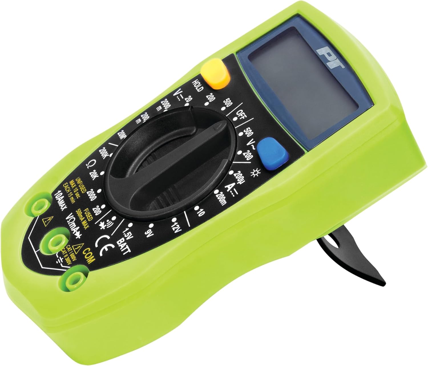 Performance Tool W2969 Compact Digital Multimeters , Electronic Amp Volt Ohm Voltage Meter/Multimeter with Diode and Continuity Tester, Backlight LCD Display (Green)