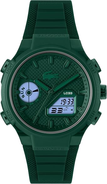 Lacoste Watch LC33 Collection Analog-Digital Multifunction Quartz Watch with Silicone Bracelet - Available for Men and Women