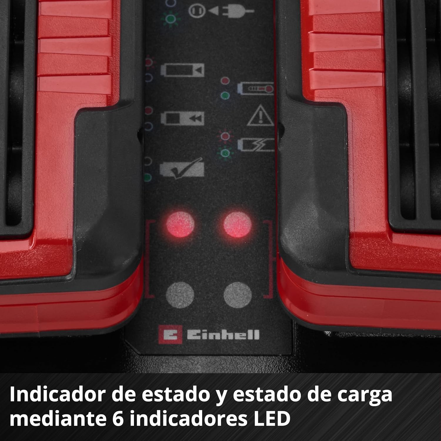 Original Einhell cargador Power X-Twincharger 4A Power X-Change (18 V, carga simultánea de 2 baterías de 18 V, supervisión de baterías, sistema de gestión de la carga, modo Refresh)